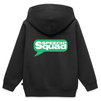 Speech Therapist Speech Therapy Speech Therapist - Kids Premium Organic Zip-up Hoodie - black - Back - AI Model Kid Male (0cm)