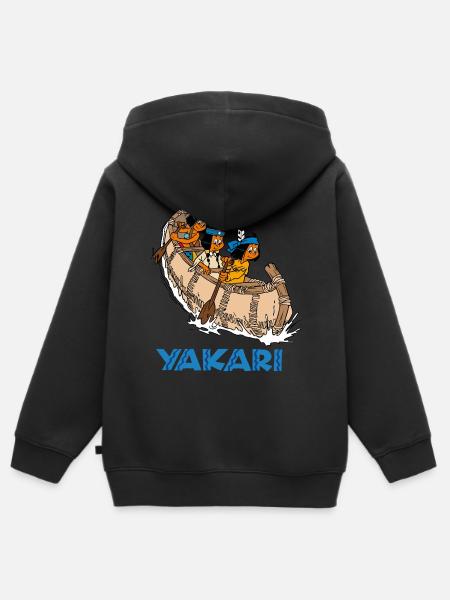 Yakari mit Kanu - Kinder Premium Organic Zip Hoodie -
