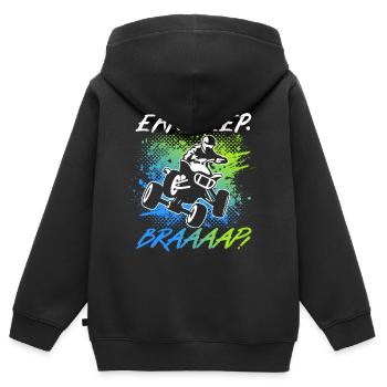 Quad Bike Offroad Quad Rider Boys ATV - Kids Premium Organic Zip-up Hoodie - black - Back - AI Model Kid Male (0cm)