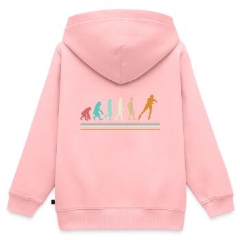 Inline Skating Evolution Rollschuh Inlineskater - Kinder Premium Organic Zip Hoodie - Rosa - Hinten - AI Model Kid Female (0cm)