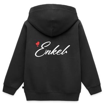 Enkel Enkel Geschenk Enkel Shirt Enkel lustige Ges - Kinder Premium Organic Zip Hoodie - Schwarz - Hinten - AI Model Kid Male (0cm)