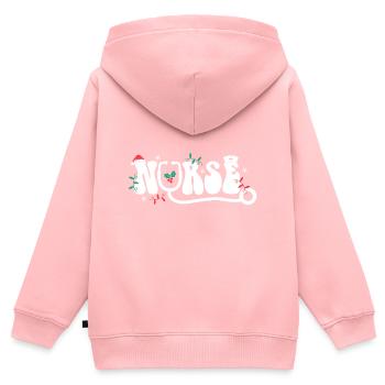 Nurse weihnachtsoutfit - Kinder Premium Organic Zip Hoodie - Rosa - Hinten - AI Model Kid Female (0cm)