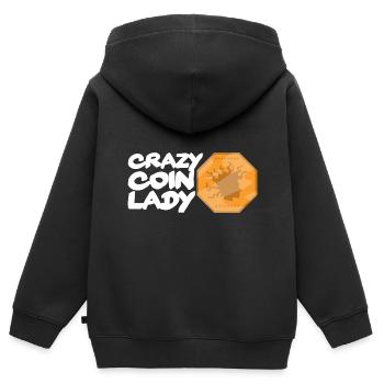 Les collectionneurs de pièces collectent des pièces - Sweat Premium à capuche zippé enfant bio - noir - Dos - AI Model Kid Male (0cm)
