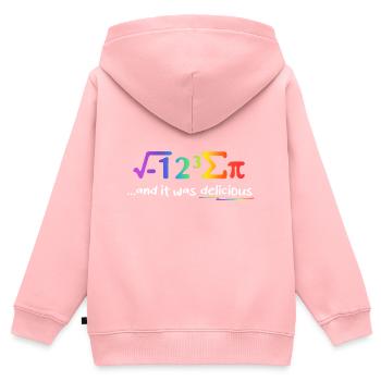 Lustige Mathelehrer-Mathematik - Kinder Premium Organic Zip Hoodie - Rosa - Hinten - AI Model Kid Female (0cm)