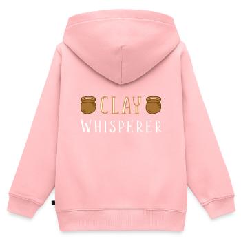 Töpfern Töpfer Keramik - Kinder Premium Organic Zip Hoodie - Rosa - Hinten - AI Model Kid Female (0cm)