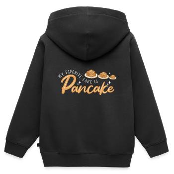 Pfannkuchen - Kinder Premium Organic Zip Hoodie - Schwarz - Hinten - AI Model Kid Male (0cm)
