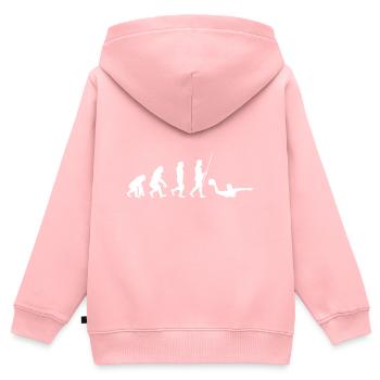 Wasserball Evolution Wassersport Schwimmer Spieler - Kinder Premium Organic Zip Hoodie - Rosa - Hinten - AI Model Kid Female (0cm)