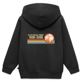 Pluto Planet - Kinder Premium Organic Zip Hoodie - Schwarz - Hinten - AI Model Kid Male (0cm)