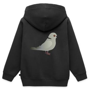 Turtle Dove - Kids Premium Organic Zip-up Hoodie - black - Back - AI Model Kid Male (0cm)