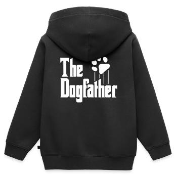 Dog Dog Dog Dad Dog Father The Dogfather - Kids Premium Organic Zip-up Hoodie - black - Back - AI Model Kid Male (0cm)