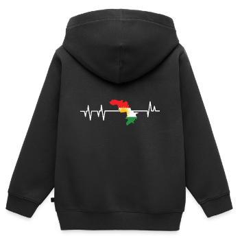 Kurdistan - Kinder Premium Organic Zip Hoodie - Schwarz - Hinten - AI Model Kid Male (0cm)