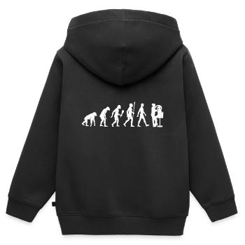 Makeup Artist Evolution Kosmetikerin Schminken - Kinder Premium Organic Zip Hoodie - Schwarz - Hinten - AI Model Kid Male (0cm)