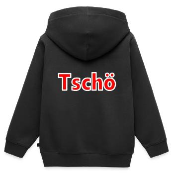 Köln Tschö mít Ö - kölsche Sproch - Kinder Premium Organic Zip Hoodie - Schwarz - Hinten - AI Model Kid Male (0cm)