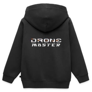 Drone Drones Drone Flight Drone Pilot - Sweat Premium à capuche zippé enfant bio - noir - Dos - AI Model Kid Male (0cm)