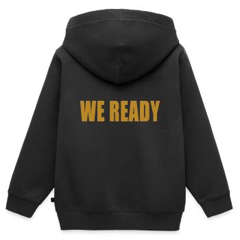 Nous sommes prêts - Sweat Premium à capuche zippé enfant bio - noir - Dos - AI Model Kid Male (0cm)