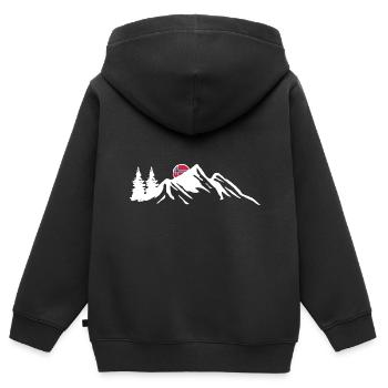 Norwegen Norweger Skandinavien - Kinder Premium Organic Zip Hoodie - Schwarz - Hinten - AI Model Kid Male (0cm)