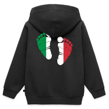 Italien Rom Geschenk Heimat - Kinder Premium Organic Zip Hoodie - Schwarz - Hinten - AI Model Kid Male (0cm)
