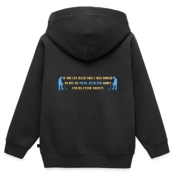 Treasure Hunter Treasure Hunt Metal Detector - Kids Premium Organic Zip-up Hoodie - black - Back - AI Model Kid Male (0cm)