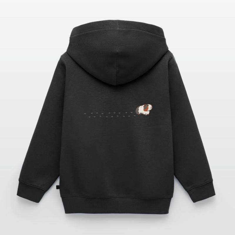 Cochon d’Inde Animaux De Compagnie Cochon d’Inde Sweat Premium à capuche zippé enfant bio