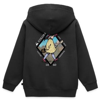 Colorado - Kinder Premium Organic Zip Hoodie - Schwarz - Hinten - AI Model Kid Male (0cm)