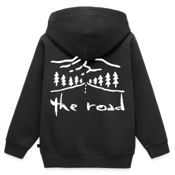 Die weiße Straße - Kinder Premium Organic Zip Hoodie - Schwarz - Hinten - AI Model Kid Male (0cm)