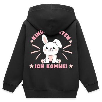 Kindergarten I'm Coming Kindergarten Child Rabbit - Kids Premium Organic Zip-up Hoodie - black - Back - AI Model Kid Male (0cm)
