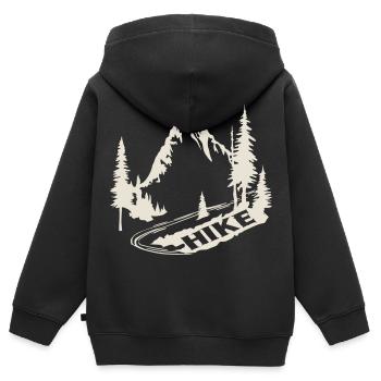 Sentier de randonnée [Blanc] - Sweat Premium à capuche zippé enfant bio - noir - Dos - AI Model Kid Male (0cm)