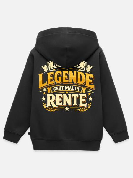 Legende geht in Rente - Kinder Premium Organic Zip Hoodie - Schwarz