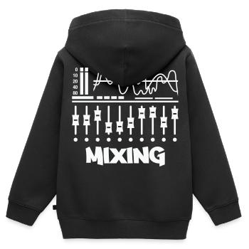 Mixing Studio Vibes - Kinder Premium Organic Zip Hoodie - Schwarz - Hinten - AI Model Kid Male (0cm)