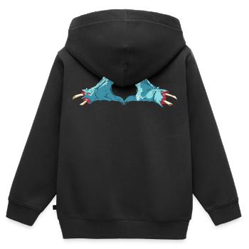 Zombie Love - Kinder Premium Organic Zip Hoodie - Schwarz - Hinten - AI Model Kid Male (0cm)