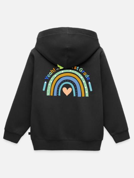 Erste Klasse - Kinder Premium Organic Zip Hoodie - Schwarz