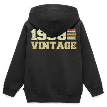 1998 Geburtstagsgeschenk 1998 Jahrgang 1998 Geschenk - Kinder Premium Organic Zip Hoodie - Schwarz - Hinten - AI Model Kid Male (0cm)