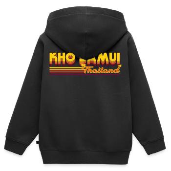 Ko Samui - Inselparadies im Design - Kinder Premium Organic Zip Hoodie - Schwarz - Hinten - AI Model Kid Male (0cm)