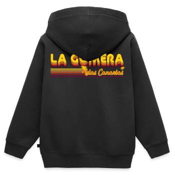 Alegranza Kanarische Insel Design - Kinder Premium Organic Zip Hoodie - Schwarz - Hinten - AI Model Kid Male (0cm)