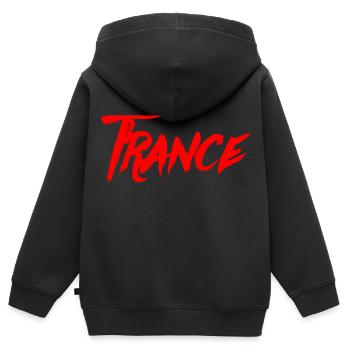 TRANCE Psy/Acid/Hard/Tech-Trance - Kinder Premium Organic Zip Hoodie - Schwarz - Hinten - AI Model Kid Male (0cm)