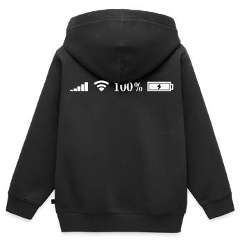 Symbole - Kinder Premium Organic Zip Hoodie - Schwarz - Hinten - AI Model Kid Male (0cm)