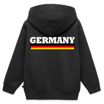Germany flag - Kids Premium Organic Zip-up Hoodie - black - Back - AI Model Kid Male (0cm)