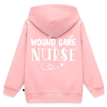 Wound Care Nurse - Kids Premium Organic Zip-up Hoodie - rose - Back - AI Model Kid Female (0cm)