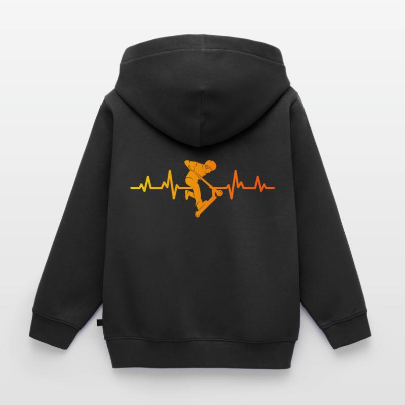 Cascade Scooter Tricks Pulse Line Kick Scooter Sweat Premium à capuche zippé enfant bio