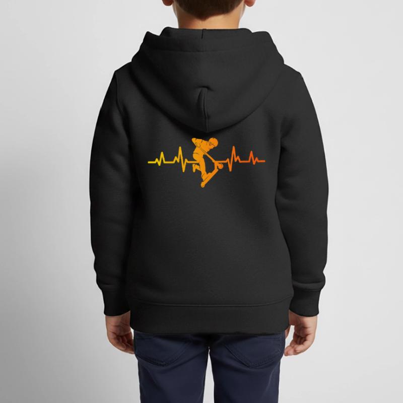 Stunt Scooter Tricks Pulse Line Kick Scooter Kids Premium Organic Zip-up Hoodie