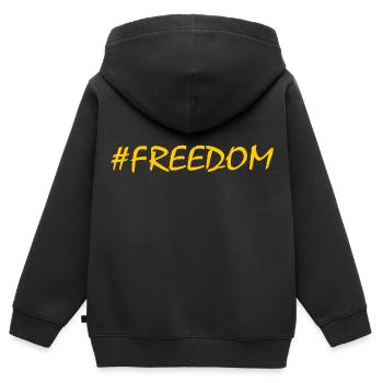 Liberté - Sweat Premium à capuche zippé enfant bio - noir - Dos - AI Model Kid Male (0cm)