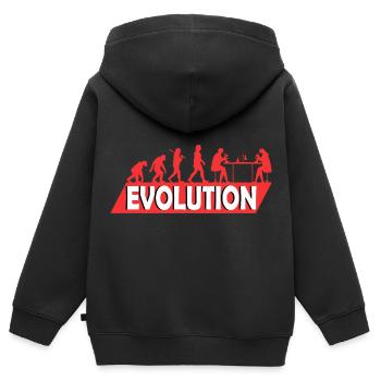 Biology Biologist Studies Student Evolution - Kids Premium Organic Zip-up Hoodie - black - Back - AI Model Kid Male (0cm)