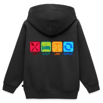 Anwalt Spruch Sprüche Lustige witzige Cool Männer - Kinder Premium Organic Zip Hoodie - Schwarz - Hinten - AI Model Kid Male (0cm)