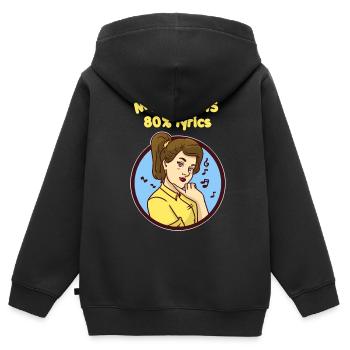 Musik Liebhaber Nerd Ohrwurm Leben Geschenkidee - Kinder Premium Organic Zip Hoodie - Schwarz - Hinten - AI Model Kid Male (0cm)