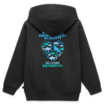 Marine biologist Marine biology - Kids Premium Organic Zip-up Hoodie - black - Back - AI Model Kid Male (0cm)