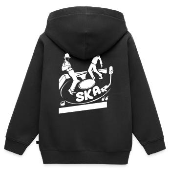 Genre de musique ska - Sweat Premium à capuche zippé enfant bio - noir - Dos - AI Model Kid Male (0cm)