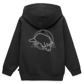 Schnabeltier - Kinder Premium Organic Zip Hoodie - Schwarz - Hinten - AI Model Kid Male (0cm)