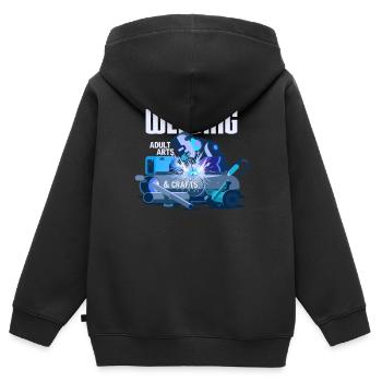 Schweißen Schweißer Kunst Handwerk Geschenk - Kinder Premium Organic Zip Hoodie - Schwarz - Hinten - AI Model Kid Male (0cm)