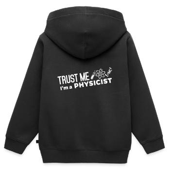 Science Chimie Physique Biologie Recherche - Sweat Premium à capuche zippé enfant bio - noir - Dos - AI Model Kid Male (0cm)
