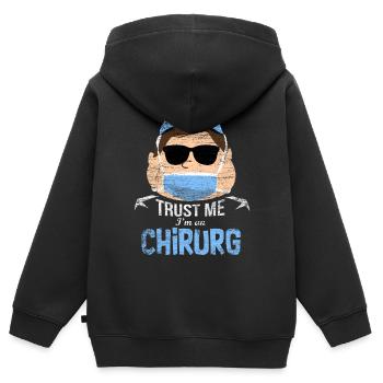 Chirurg Geschenk - Kinder Premium Organic Zip Hoodie - Schwarz - Hinten - AI Model Kid Male (0cm)